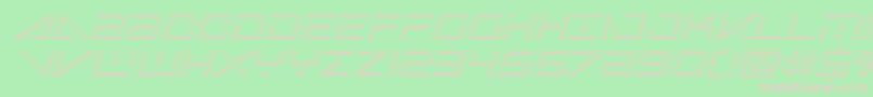 bansheepilot3dital1-fontti – vaaleanpunaiset fontit vihreällä taustalla