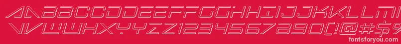 Шрифт bansheepilot3dital1 – розовые шрифты на красном фоне