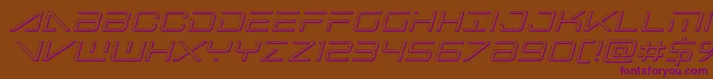 bansheepilot3dital1 Font – Purple Fonts on Brown Background