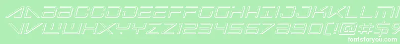 bansheepilot3dital1 Font – White Fonts on Green Background