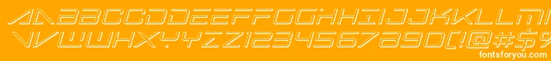 bansheepilot3dital1 Font – White Fonts on Orange Background