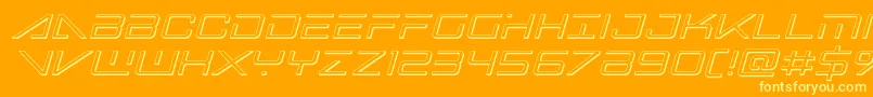 bansheepilot3dital1 Font – Yellow Fonts on Orange Background