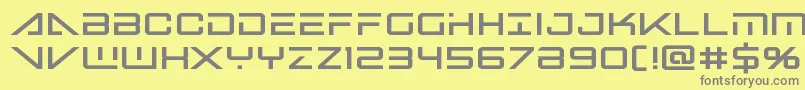 bansheepilotblack1 Font – Gray Fonts on Yellow Background