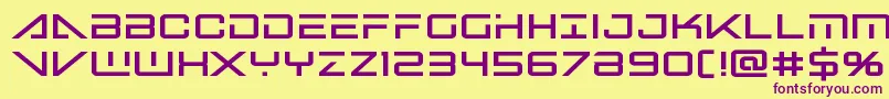 bansheepilotblack1 Font – Purple Fonts on Yellow Background