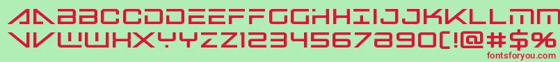 bansheepilotblack1 Font – Red Fonts on Green Background