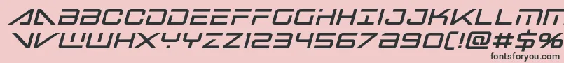 bansheepilotblackital1 Font – Black Fonts on Pink Background