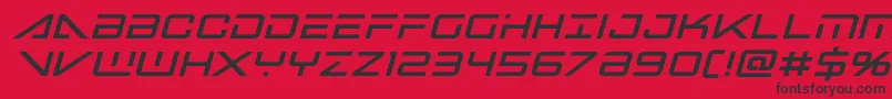 bansheepilotblackital1 Font – Black Fonts on Red Background