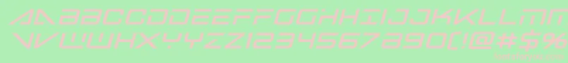 bansheepilotblackital1-fontti – vaaleanpunaiset fontit vihreällä taustalla
