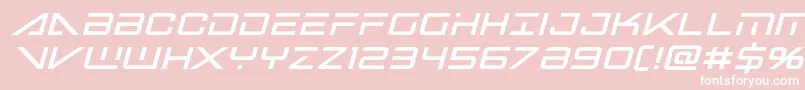 bansheepilotblackital1 Font – White Fonts on Pink Background