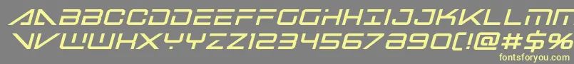 bansheepilotblackital1 Font – Yellow Fonts on Gray Background