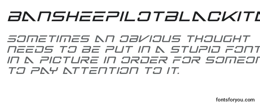 Bansheepilotblackital1 Font