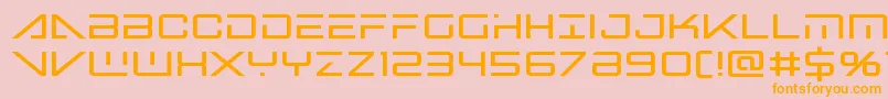 bansheepilotbold1-Schriftart – Orangefarbene Schriften auf rosa Hintergrund