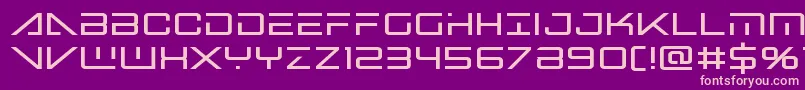 bansheepilotbold1-Schriftart – Rosa Schriften auf violettem Hintergrund