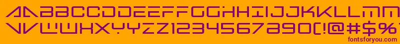 bansheepilotbold1 Font – Purple Fonts on Orange Background