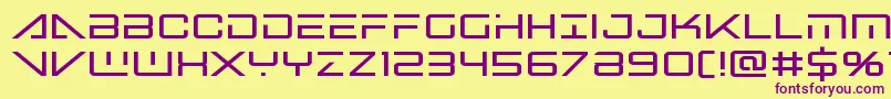 bansheepilotbold1 Font – Purple Fonts on Yellow Background