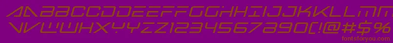 bansheepilotboldital1 Font – Brown Fonts on Purple Background