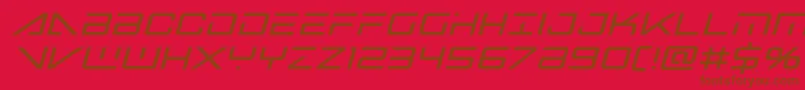 bansheepilotboldital1 Font – Brown Fonts on Red Background