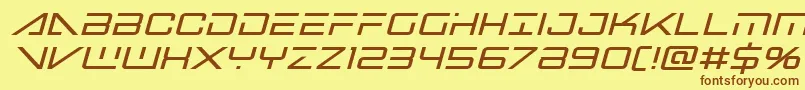 bansheepilotboldital1-fontti – ruskeat fontit keltaisella taustalla