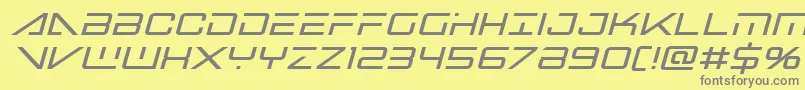 bansheepilotboldital1 Font – Gray Fonts on Yellow Background
