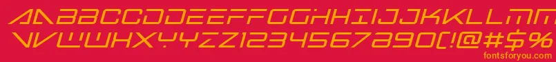 Fonte bansheepilotboldital1 – fontes laranjas em um fundo vermelho