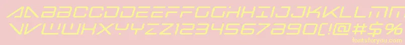 bansheepilotboldital1 Font – Yellow Fonts on Pink Background