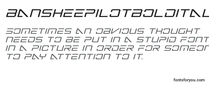 Bansheepilotboldital1 Font