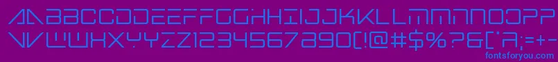 bansheepilotcond1 Font – Blue Fonts on Purple Background