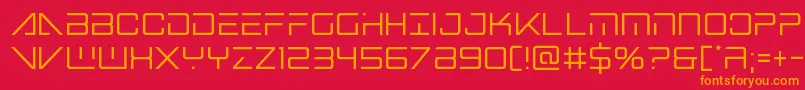 bansheepilotcond1 Font – Orange Fonts on Red Background