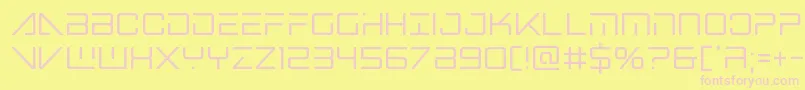 bansheepilotcond1 Font – Pink Fonts on Yellow Background