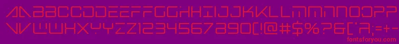 bansheepilotcond1 Font – Red Fonts on Purple Background