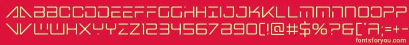 bansheepilotcond1 Font – Yellow Fonts on Red Background