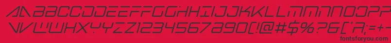 bansheepilotcondital1 Font – Black Fonts on Red Background