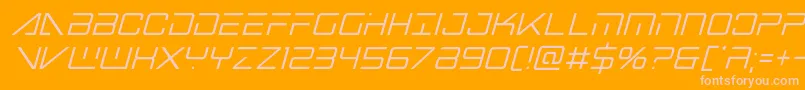 bansheepilotcondital1 Font – Pink Fonts on Orange Background