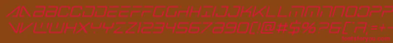 bansheepilotcondital1 Font – Red Fonts on Brown Background
