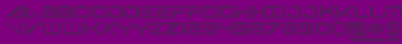 bansheepilotengrave1 Font – Black Fonts on Purple Background