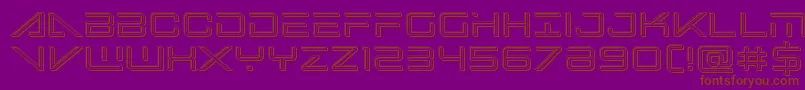 bansheepilotengrave1 Font – Brown Fonts on Purple Background