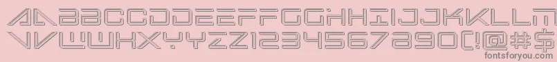 bansheepilotengrave1 Font – Gray Fonts on Pink Background