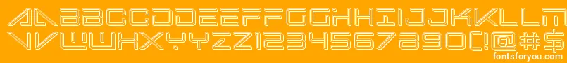 bansheepilotengrave1 Font – White Fonts on Orange Background