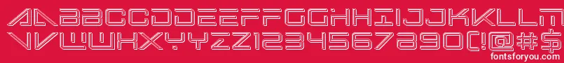 bansheepilotengrave1 Font – White Fonts on Red Background