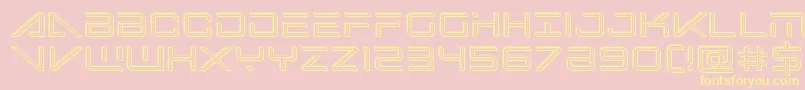 bansheepilotengrave1 Font – Yellow Fonts on Pink Background