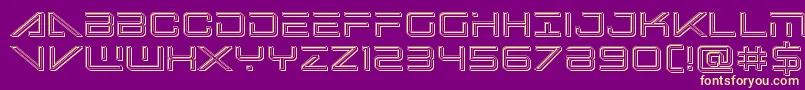 bansheepilotengrave1 Font – Yellow Fonts on Purple Background