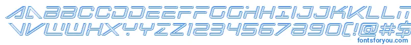 bansheepilotengraveital1 Font – Blue Fonts on White Background