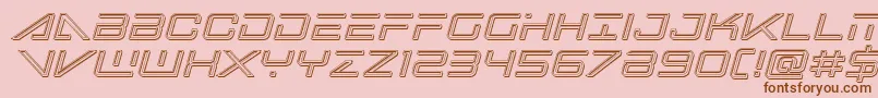bansheepilotengraveital1 Font – Brown Fonts on Pink Background
