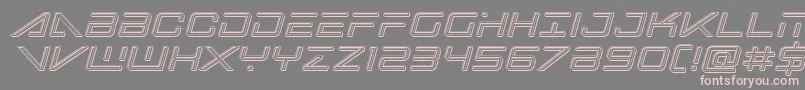 bansheepilotengraveital1 Font – Pink Fonts on Gray Background
