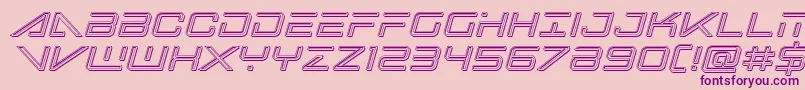 bansheepilotengraveital1 Font – Purple Fonts on Pink Background