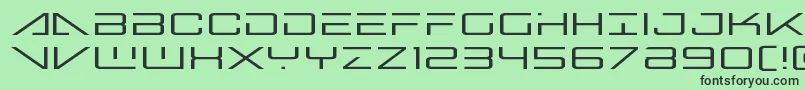 bansheepilotexpand1 Font – Black Fonts on Green Background