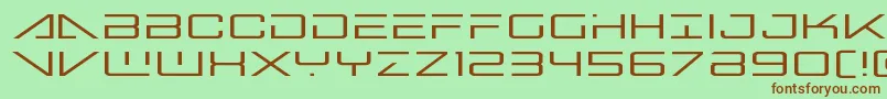 Czcionka bansheepilotexpand1 – brązowe czcionki na zielonym tle