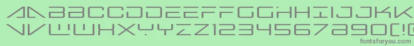 bansheepilotexpand1 Font – Gray Fonts on Green Background