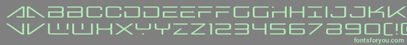 Fonte bansheepilotexpand1 – fontes verdes em um fundo cinza