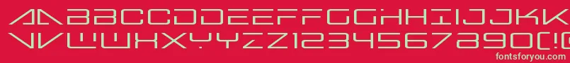 フォントbansheepilotexpand1 – 赤い背景に緑の文字